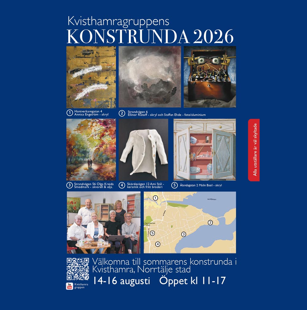 Flygblad för Kvisthamargruppens Konstrunda 2026
